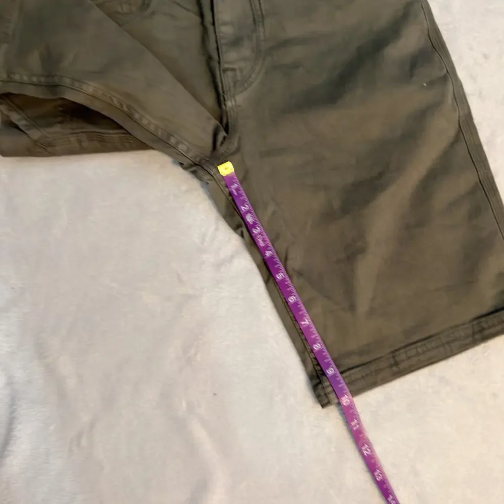 prAna Station Shorts Men’s 28 Rye Green Organic Cotton Stretch Twill NWT 11”
